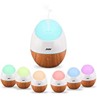 Difusor de Aceite Esencial USB- JVJH Difusor de Aroma Portátil de 120 ml- Purificador de Aire de 7 Colores- Con Función…